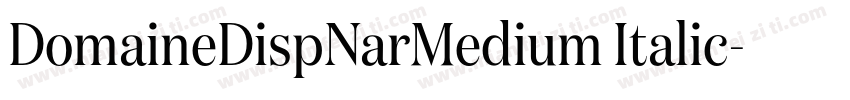DomaineDispNarMedium Italic字体转换